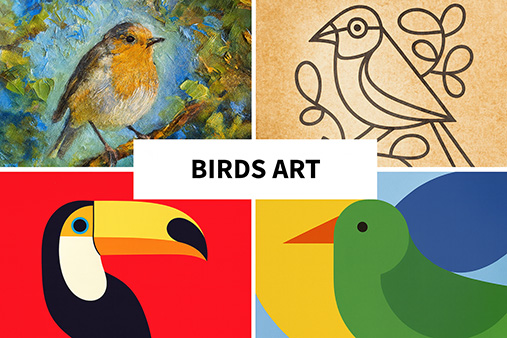 Bird paintings